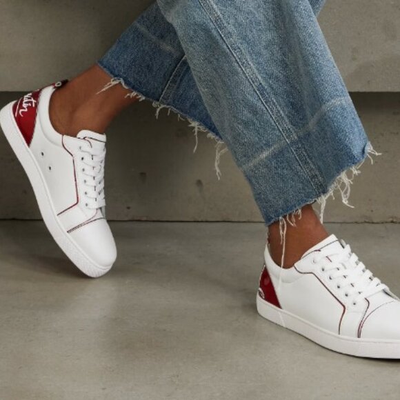 Christian Louboutin Fun Vieira 'White Psychic Red' Sneakers - Picture 1 of 6